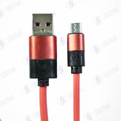 Data-кабель microUSB metal Лапша red