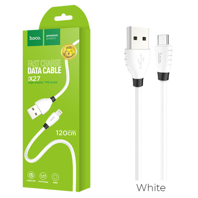 Data-кабель microUSB Hoco X27 Excellent (1m) white