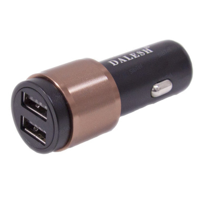 USB Переходник АЗУ (3.1A) DALESH DLS-С02U 2USB-2