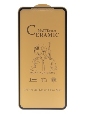 2. Защитное стекло 2.5D iPhone XSmax 11ProMax гибкое матовое black