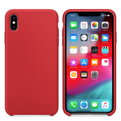 Чехол Iphone XS Max Silicone Case (2) red