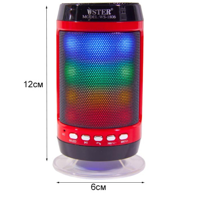 Колонка портативная Wster WS-1806  black orig