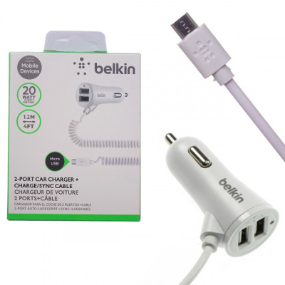 АЗУ microUSB BELKIN белый