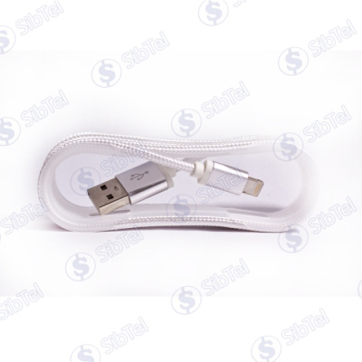 Data-кабель iPhone 5 6s (ткан.) X8 white