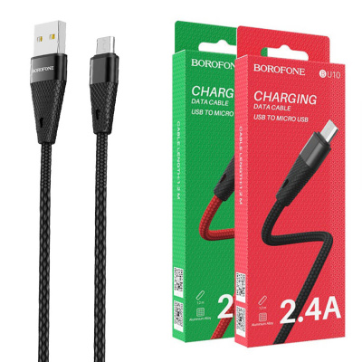 microUSB Borofone BU10 (1m) black