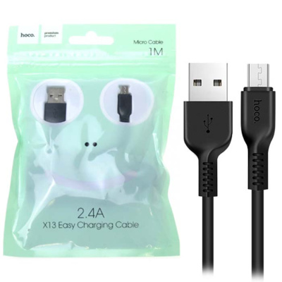 Data-кабель microUSB Hoco X13 Easy  black