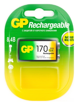 Аккумулятор GP 6А22(крона) 170mAh