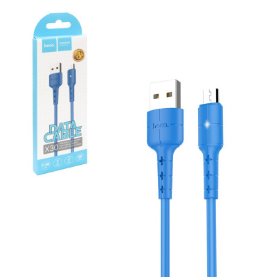 Кабель microUSB Hoco X30 (1m) blue