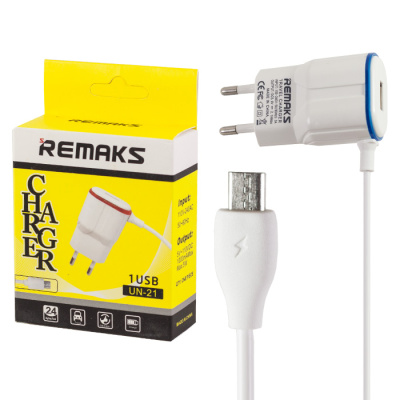 Сетевое зарядное microUSB REMAKS UN21 (1USB, 1A)