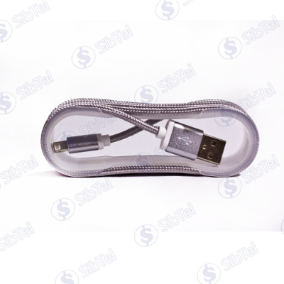 Data-кабель iPhone 5 6s (ткан.) X8 gray