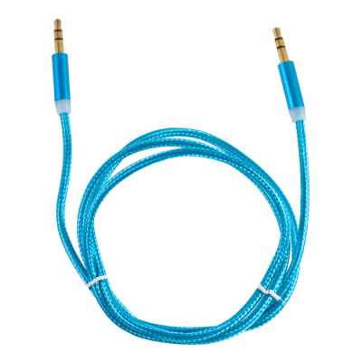Кабель AUX HB тканевый blue