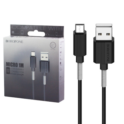 Кабель microUSB Borofone BX11  black