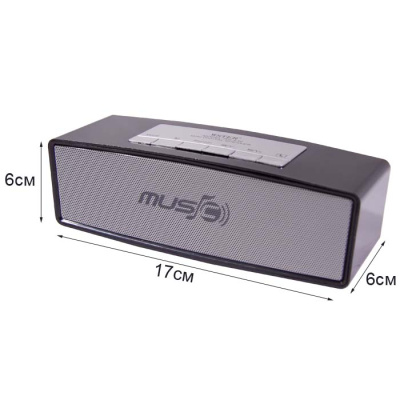 Колонка портативная Wster WS-636 Bluetooth black orig