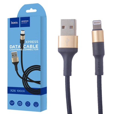 Data-кабель Lightning Hoco X26 Xpress gold