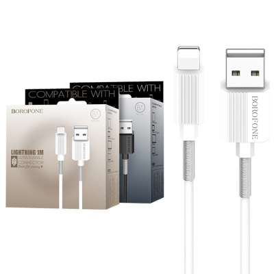 Кабель lightning Borofone BX11 UJet (1m) white