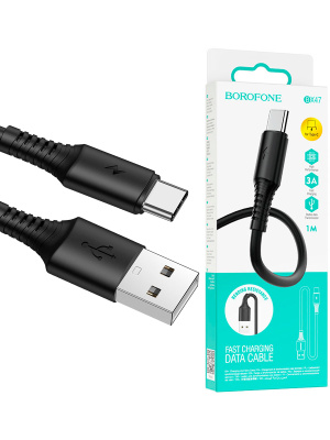 Кабель Type-C Borofone BX47 3A 1m black