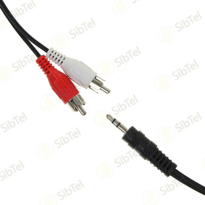 3.5 Jack (M) - 2XRCA (M) 1.5м