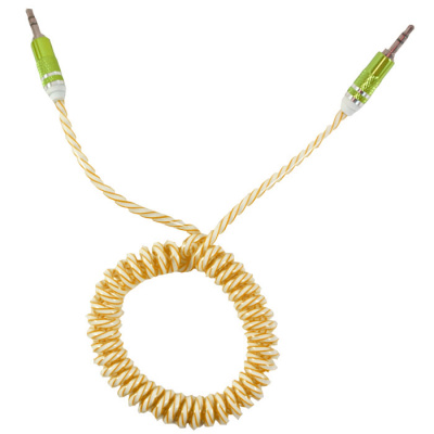 Кабель AUX JD-215 спираль 1.8m orange