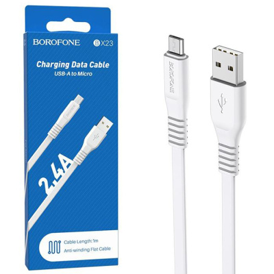 Кабель microUSB Borofone BX23 (1m) white