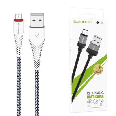 microUSB Borofone BX25 powerful (1m) white