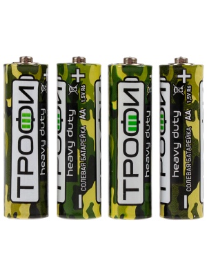 Батарейка солевая Трофи AA R6 (4S)