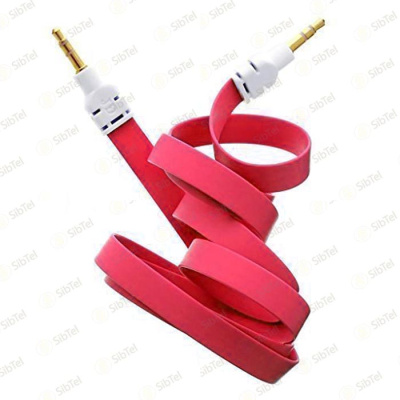 Кабель AUX №2 плоский pink