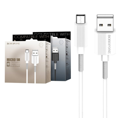 Кабель microUSB Borofone BX11 UJet (1m) white