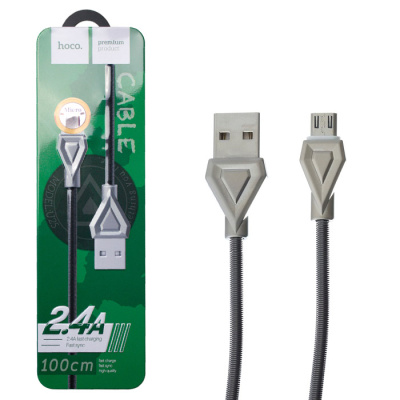 Data-кабель microUSB Hoco U25 (1m) iron box gray
