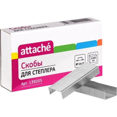Скобы_для_степлера_№24_6_Attache_никелированные_(1000_штук_в_упаковке)