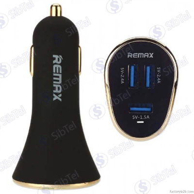 USB Переходник АЗУ Remax RC-302 6 3A (3USB) black