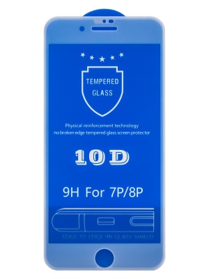 Защитное стекло 10D PREMIUM iPhone 7 plus white