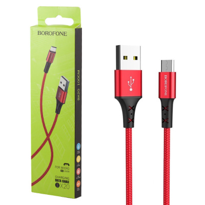 Кабель microUSB Borofone BX20 (1m) red