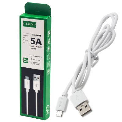 Кабель microUSB C70 OPPO white