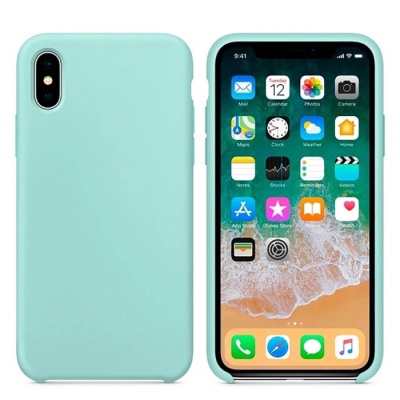 Чехол Iphone XXS Silicone Case (23) бирюзовый
