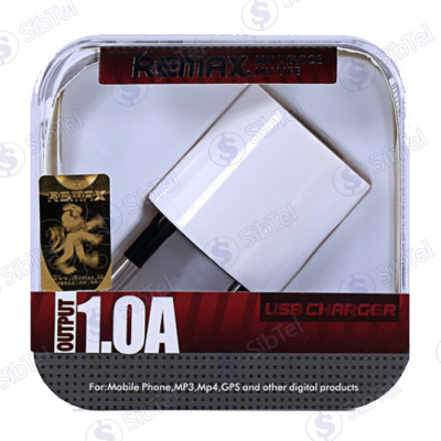 USB Переходник СЗУ Remax A1299 (1A) white