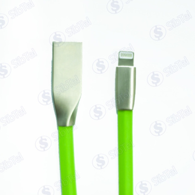Data-кабель iPhone 5 6s metal STAL green