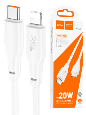 Type-C to Lightning Hoco X93 (3A,2m) white