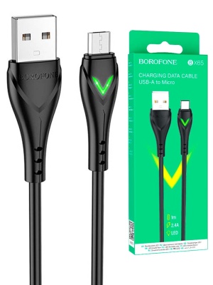 microUSB Borofone BX65 (2A,1m) black microUSB Borofone BX65 (2A,1m) black