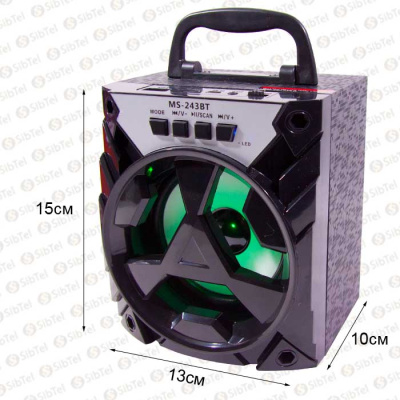 Колонка портативная MS-243 BT black