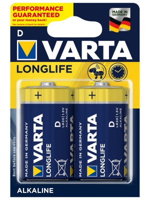Батарейка алкалиновая Varta LR20 (2BL)
