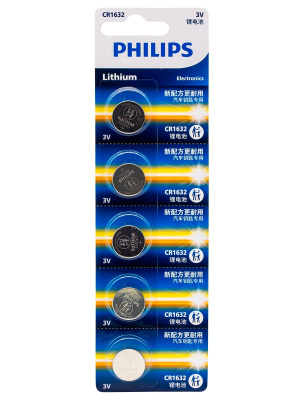 Литиевый элемент питания Philips CR1632 (5BL)