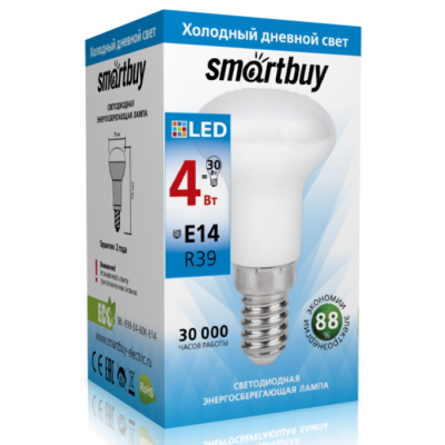 Светодиодная лампа SmartBuy R39 4W 6000 E14 ДНЕВНОЙ СВЕT