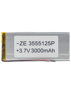 Аккумулятор Литий-Полимер Li-pol 35 55 125=3,7V3000mAh