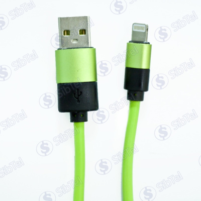 Data-кабель iPhone 5 6s metal Лапша green