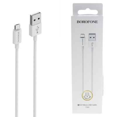 microUSB Borofone BX22 (1m) white