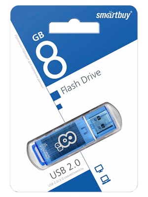 Флешка USB2.0 8Gb SmartBuy Glossy blue