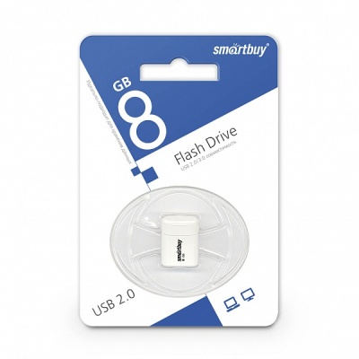 Флешка USB2.0 8GB SmartBuy Lara White
