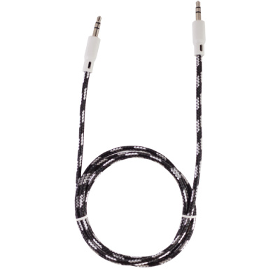 Кабель AUX HB T02 тканевый black