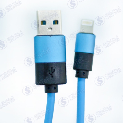Data-кабель iPhone 5 6s metal Лапша blue