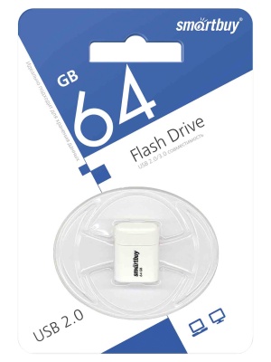 Флешка USB2.0 64Gb SmartBuy Lara WHITE
